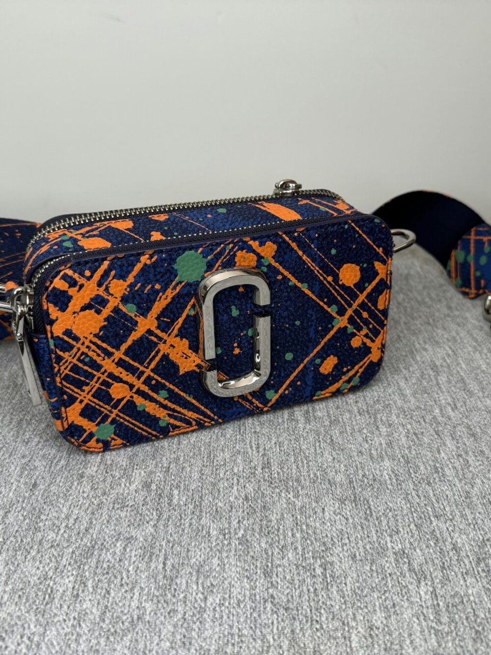 Marc Jacobs Snapshot Paint Splatter Camera Crossbody Bag In Eclipse Multi